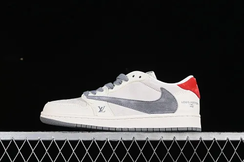 All categories Air Jordan Jordan series basketball shoes Air Jordan 1 Low High-end customized low-top sneakers Travis Scott x Fragment Design x Air Jordan 1 Low OG SP AJ1 Joe 1 LV joint beige gray red pig eight low-top cultural casual sneakers XY2688-103